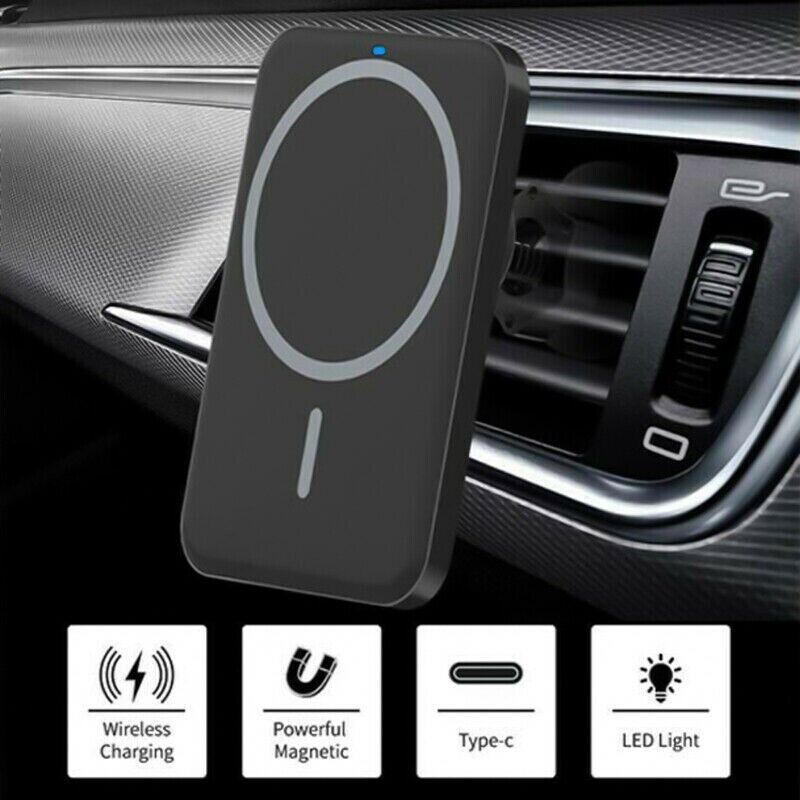 Magnetic Wireless Car Charger Mount – Fast Charging for iPhone 12–14 Pro Max