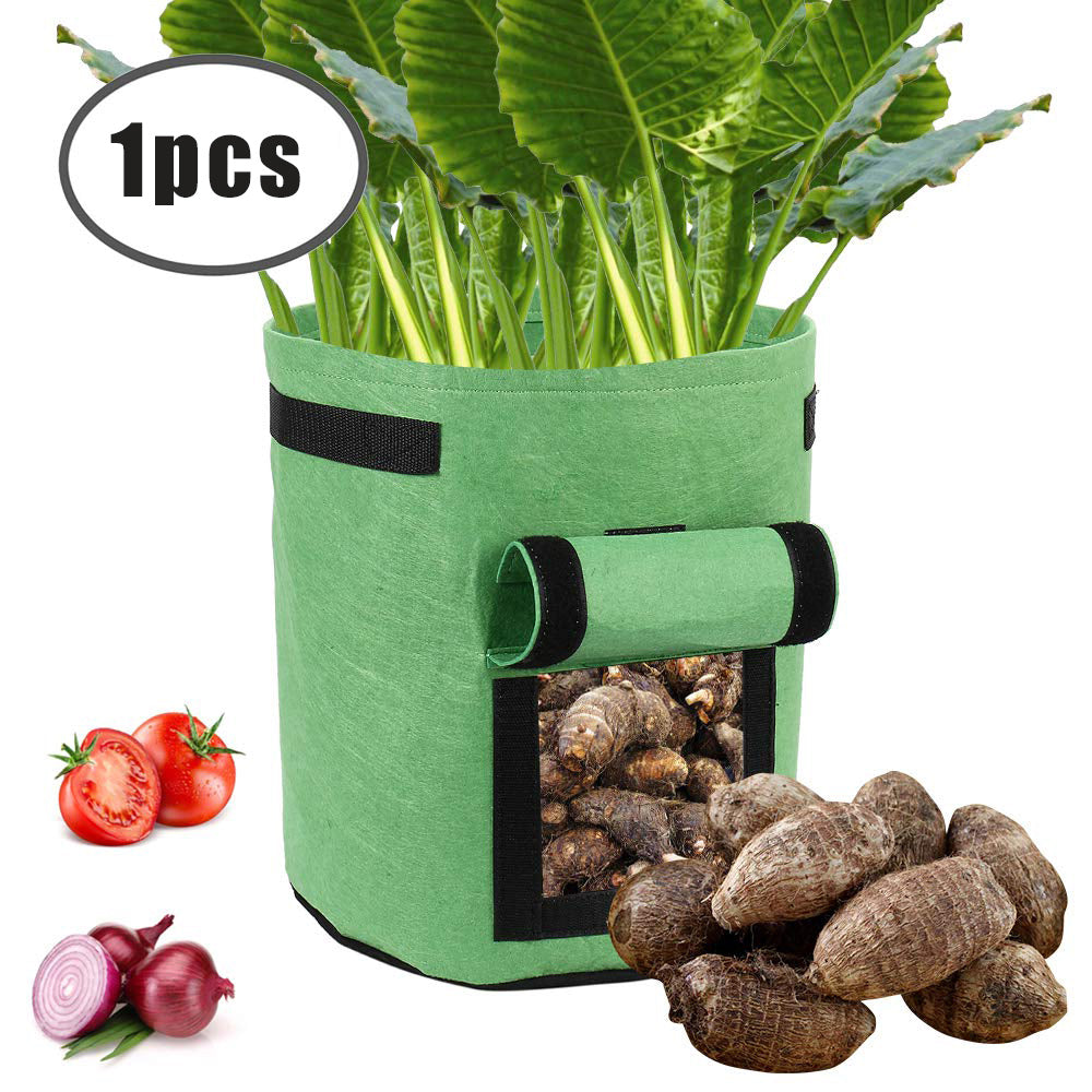 Reusable fabric plant grow bag for garden