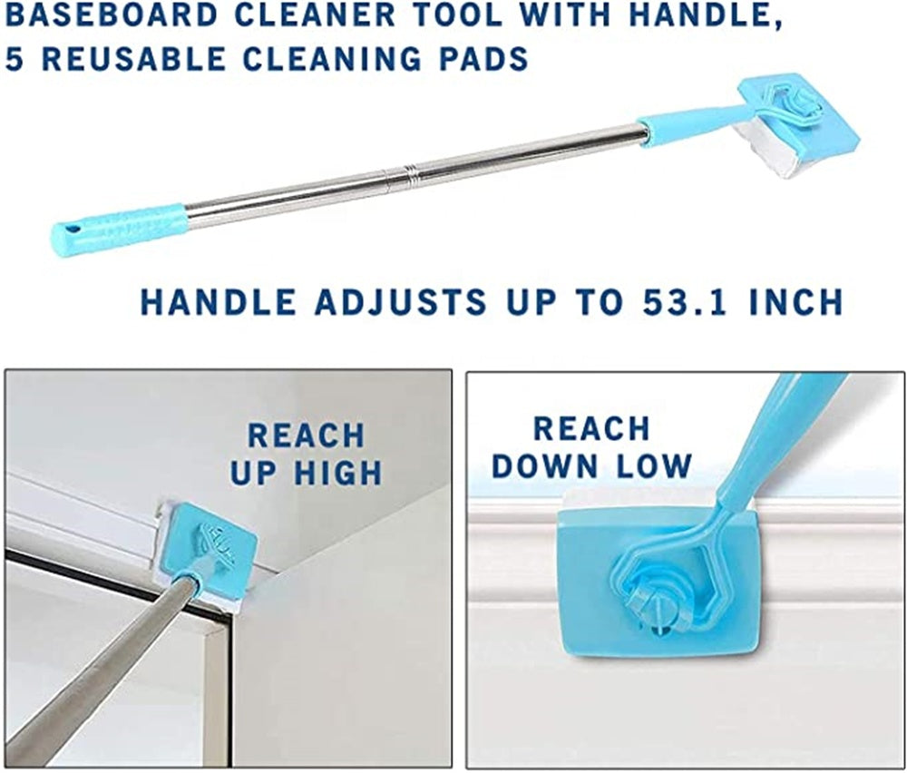 Extendable cleaning brush features