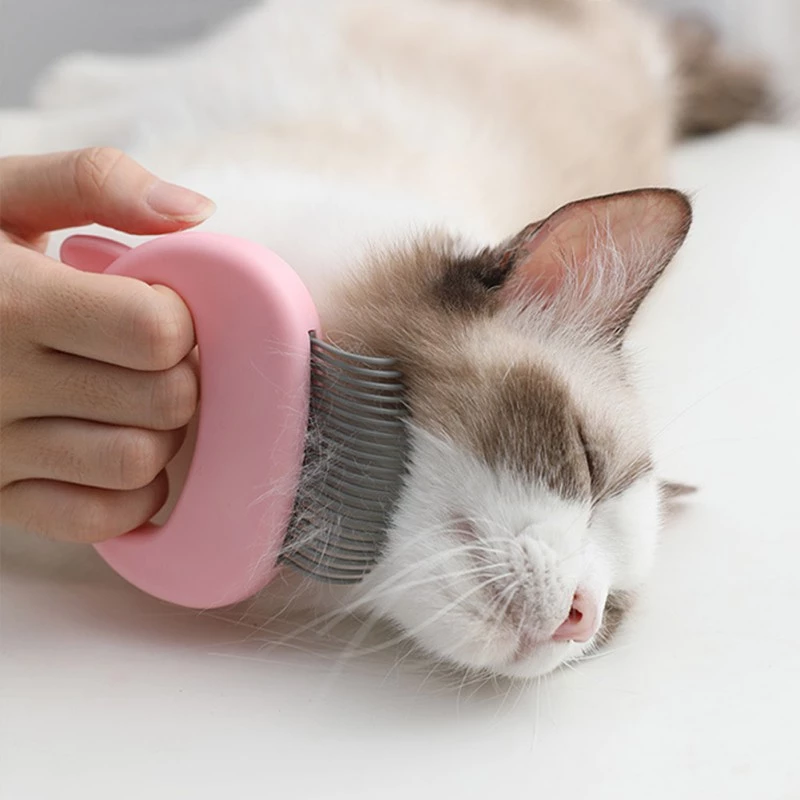 Pet Massage Grooming Brush – Gentle Deshedding & Hair Removal for Cats & Dogs