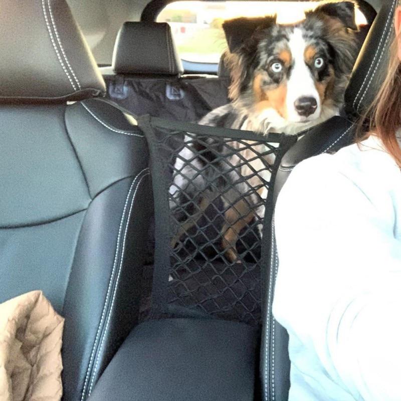 Pet Car Safety Net Back Seat Barrier for Dogs  & Kids No Distraction Driving